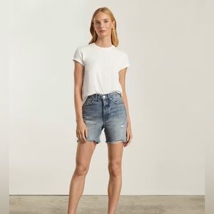 Everlane Rigid Way High Jean Shorts - Marina Bay
